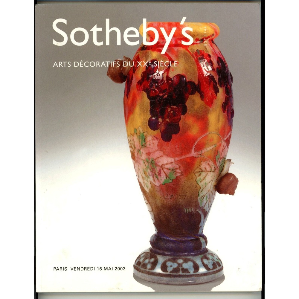 Sothebys Auction Catalog Paris May 16 2003 Decorative Arts 20th Century Glass‎